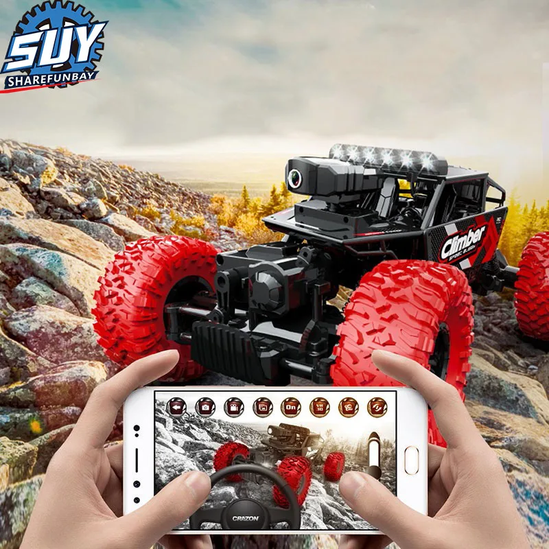 

New 1:18 Wifi Link Control With HD Camera Four-wheel Drive Remote Control Off-road Vehicle Rc Car Children's Gift