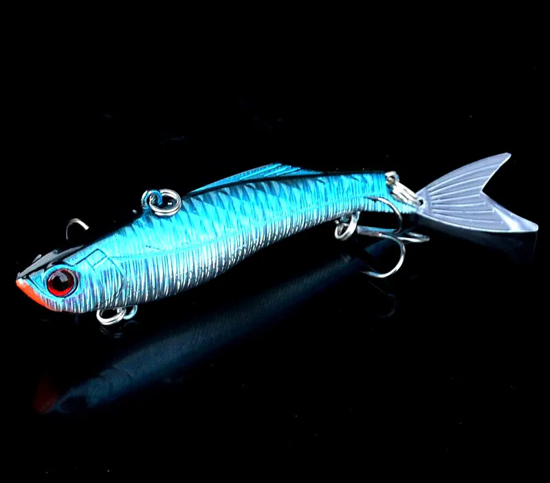 Новая приманка VIB для рыбалки 23 г прозрачный хвост жесткая искусственная наживка вибрационные рыболовные снасти прозрачные рыболовные хвосты - Цвет: Blue