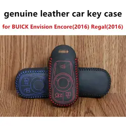 Только красный, пригодный для BUICK Envision Encore (2016) Regal (2016) ключи от машины Дело Ручное шитье кожаный чехол key автомобилей лучшая цена продажи
