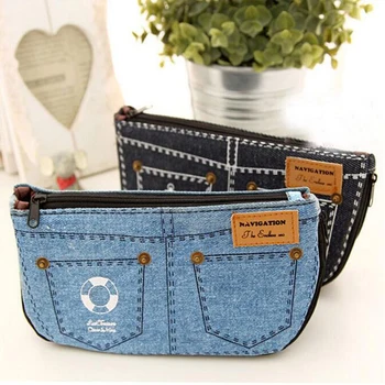 

Jeans Pencil Bag Creative Cartoon Shorts Stationery Bag Office Student Supplies