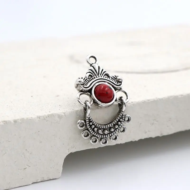 Серьги подвески из тибетского серебра 30 х18 мм 5 шт.|for jewelry making|for jewelryaccessories for making |