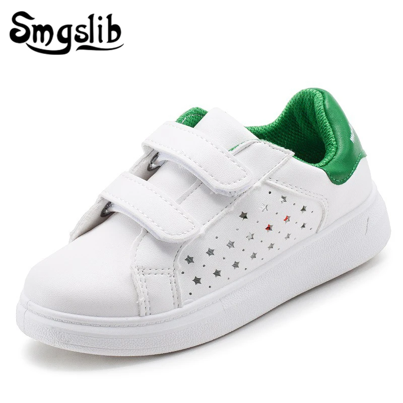 

Children White Shoes Boys Kids Sneakers 2019 Spring Summer Girls Casual Shoes Toddler Baby PU Leather Star Girl Shoes