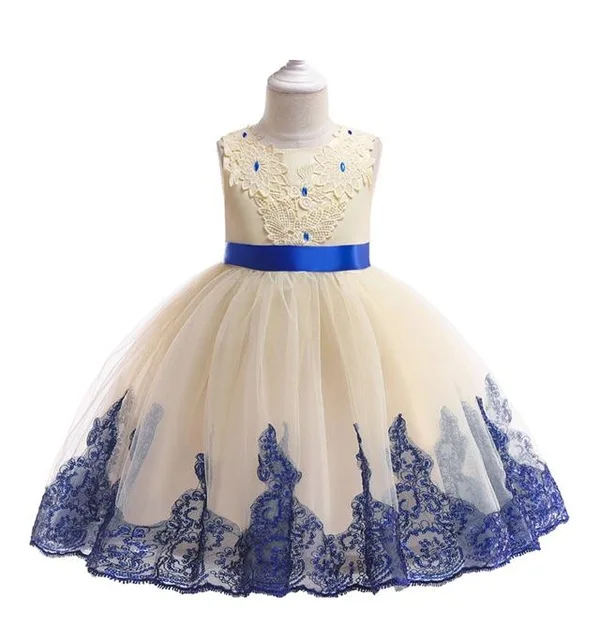 Детские платья для девочек, свадебное платье, элегантное платье принцессы для маленьких девочек, детские вечерние платья, vestido infantil - Цвет: Yellow