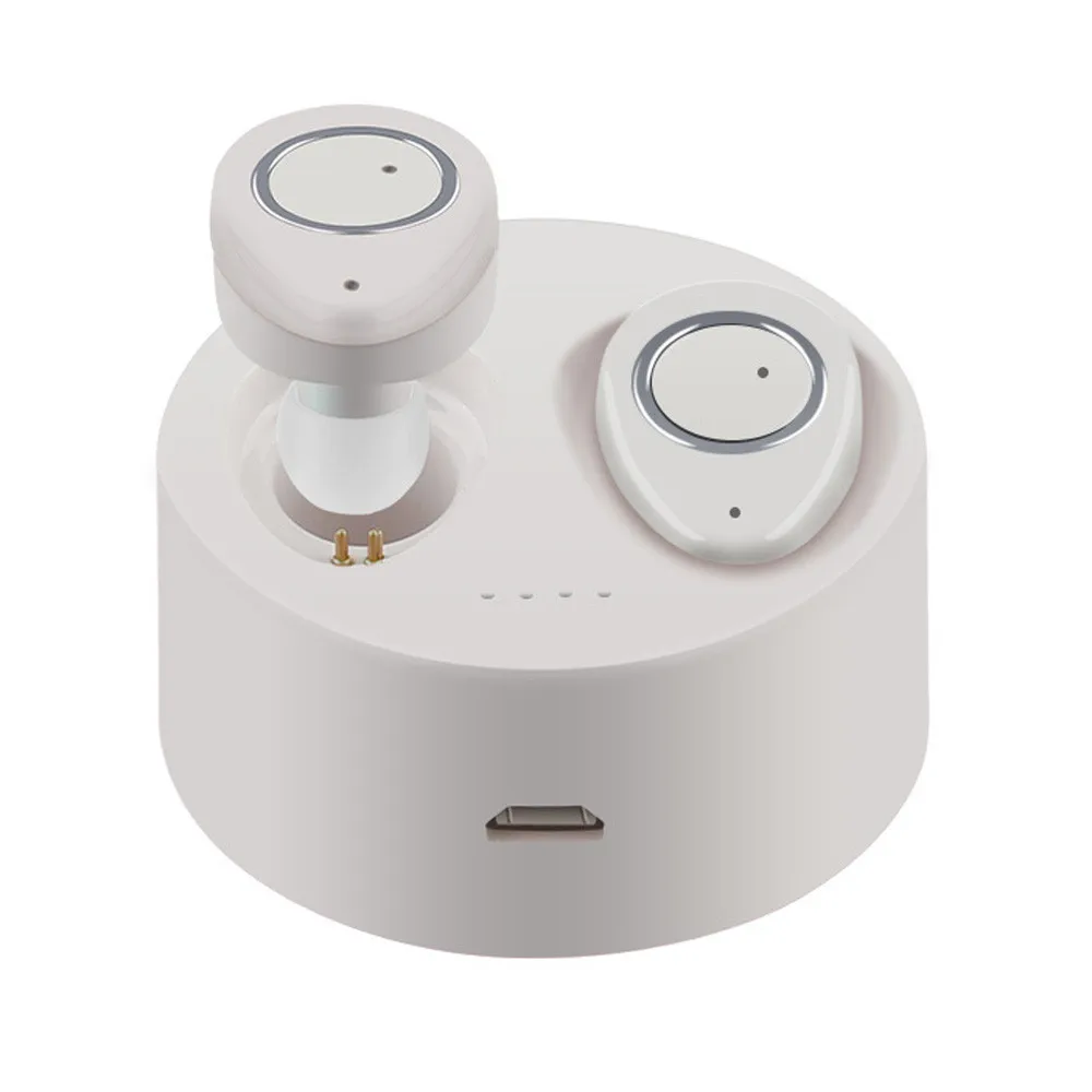 Binmer Удобная bluetooth-гарнитура мини-двойная Беспроводная внутриканальная стерео гарнитура со встроенной высокой чувствительностью затычки в уши для микрофона