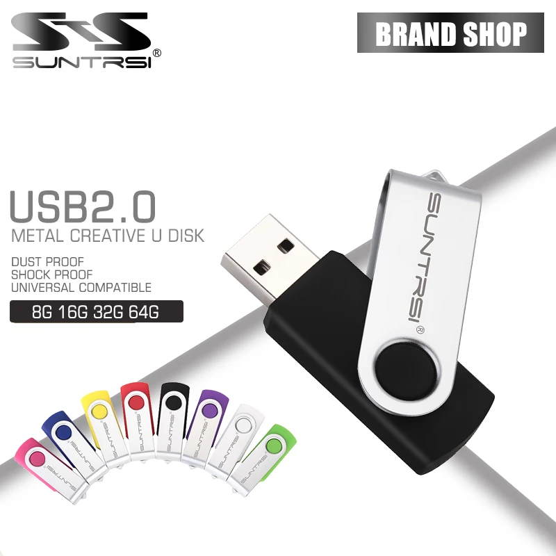 Suntrsi swivel USB Flash Drive memory usb stick U disk pen drive 64GB 2.0 8GB 16GB 32GB pendrive Free Ship | Компьютеры и офис