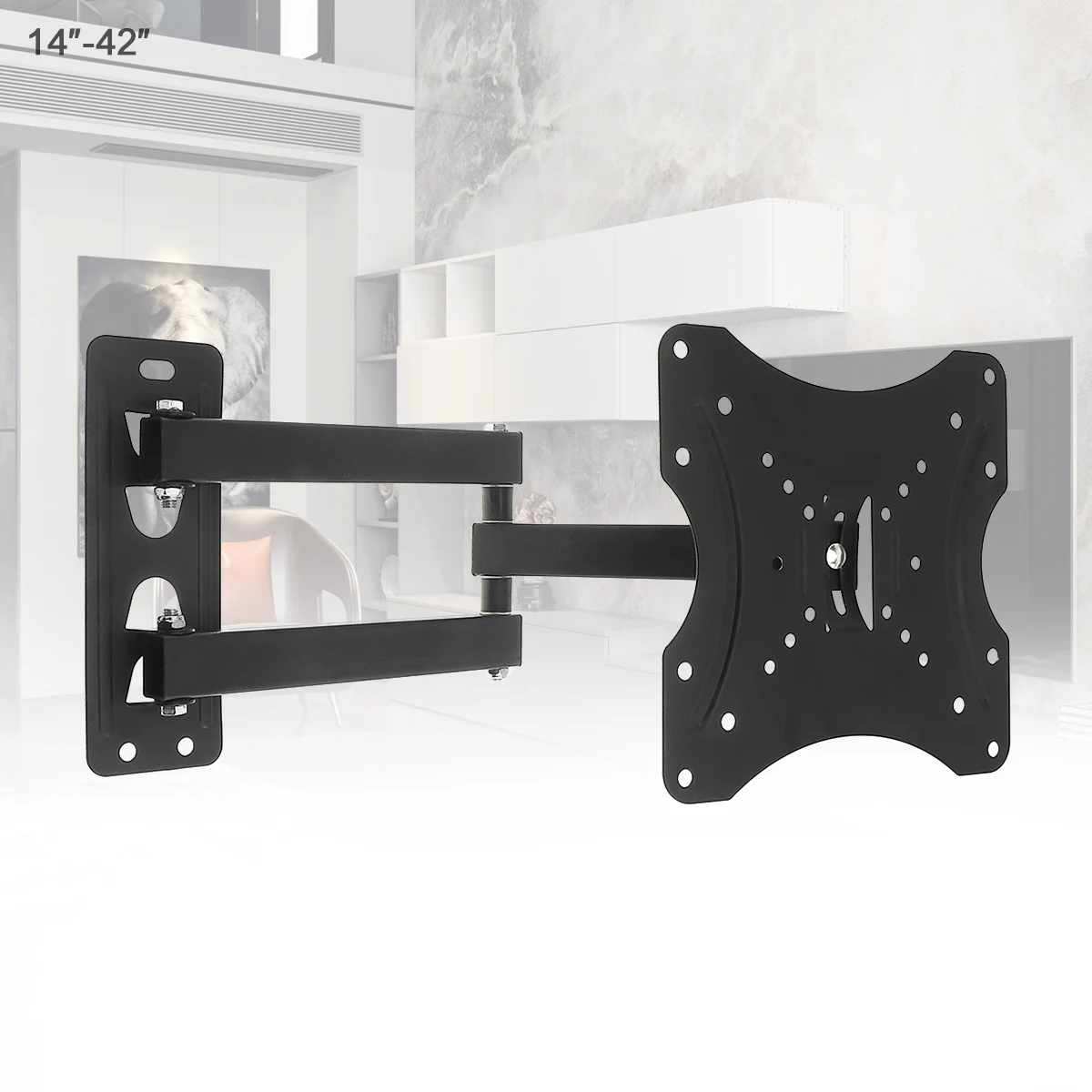 

Universal 35KG Adjustable TV Wall Mount Bracket Flat Panel TV Frame Support 15° Tilt with Level for 14-42 Inch LCD LED Monitor