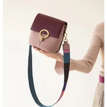 Модная женская сумка из воловьей кожи, сумка-мессенджер из натуральной кожи, женские сумки на плечо, маленькие квадратные сумки, контрастные цвета, сумки через плечо