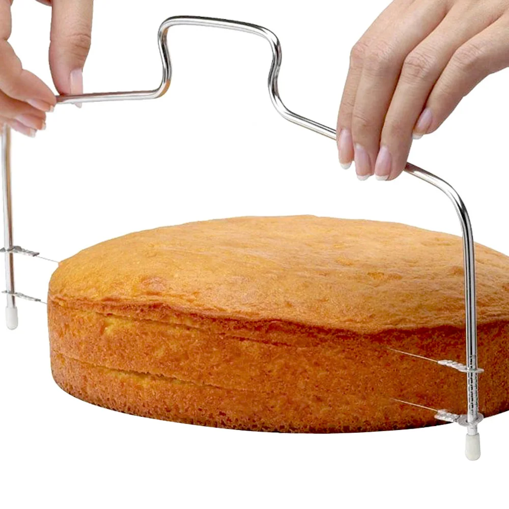 

GT Stainless Steel Cake Slicer Adjustable Wire Cake Cutter Bread Pizza Leveler Baking Pastry Tools Kitchen Gadgets Accessories