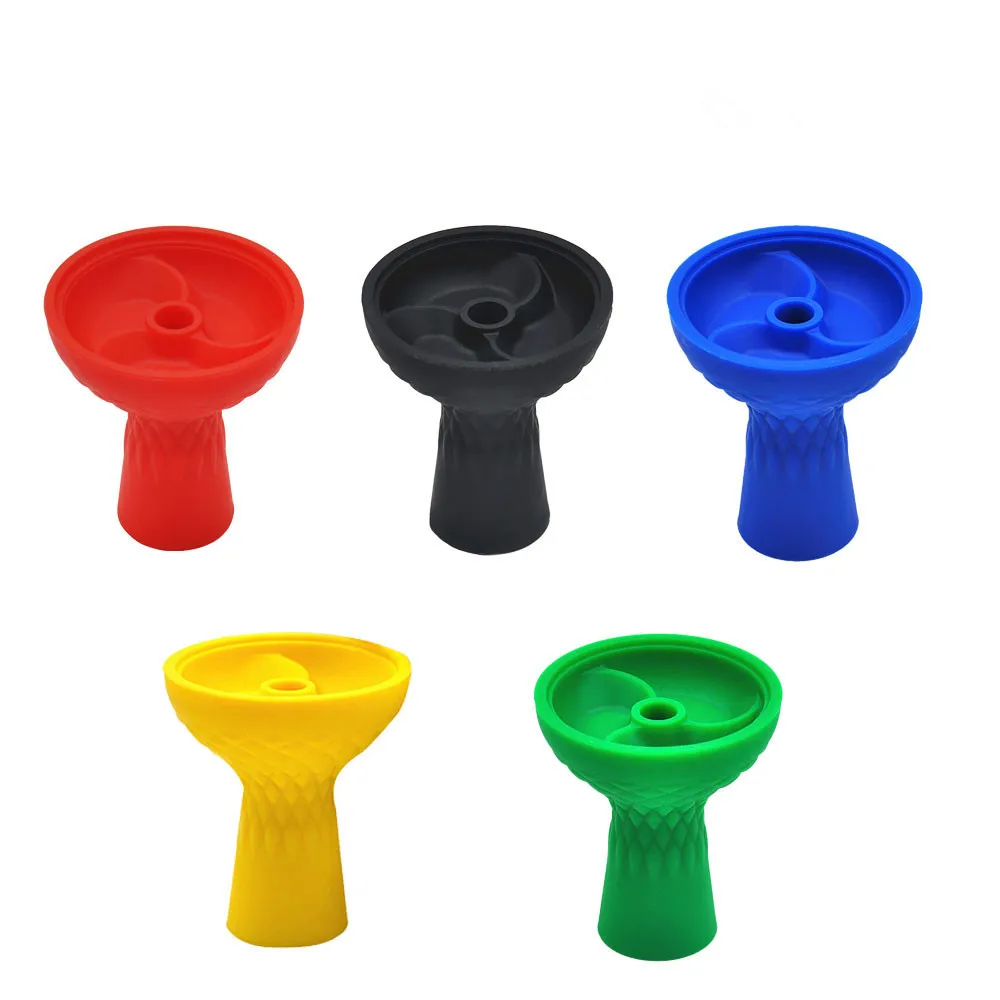 

Shisha Water Pipe Accessories hisha Silicone Bowl Funnel Bowl 3 Screw Multicolored Color silicone Shisha Hookah Bowl silicone He