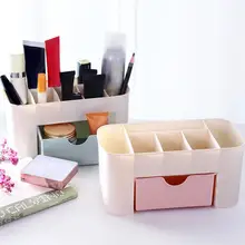 Nuevo 3 colores caja de almacenamiento de plástico para mesa organizador de maquillaje herramientas de manicura para manicura caja de almacenamiento de escritorio joyería para cosméticos