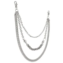 LICG Hot Silver Mens Chain Wallet Chains Trucker Punk Hiphop Jean Chain