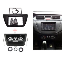 2 pz ITYAGUY AC Pannello di Controllo + Autoradio Fascia per Mitsubishi Lancer IX 2006 Controllo del Centro Cornice Lettore DVD trim Kit