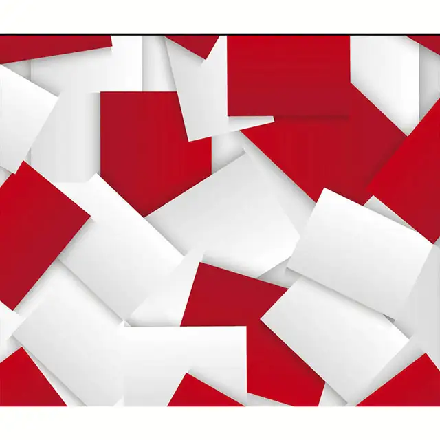 Modern Home Decoration Custom 3d Printing Wallpapers Red White