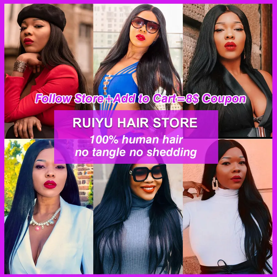 Straight Hair Bundles With Closure RUIYUHuman Hair Bundles With Closure Brazilian Hair Weave Bundles With Closure Hair Extension