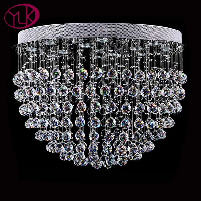 youlaike modern crystal chandelier for living room luxury flush mount round crystals lighting fixtures led cristal - Modern Crystal Chandeliers youlaike modern crystal chandelier for living room luxury flush mount round crystals lighting fixtures led cristal - Modern Crystal Chandeliers