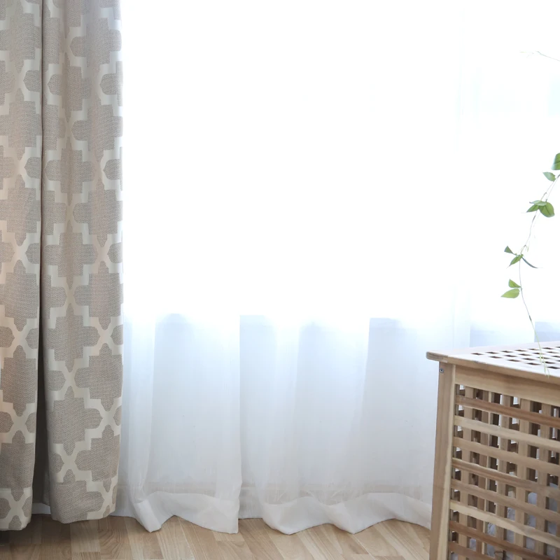 Cheap Curtains Solid White Tulle Modern Curtains for Living Room Translucidus Window Sheer for the Bedroom Made