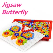 230 шт DIY мозаика картина 3D детские игрушки-головоломки игра-головоломка дети композитная интеллектуальная развивающая гриб ногтей