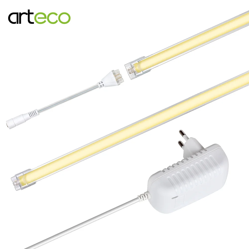 

1SET 2PCS 50CM Fast Seamless connecting LED Bar Light 42LEDs SMD 2835 LED Strip Kitchen Cabinet Light Kit with 1A Power supply