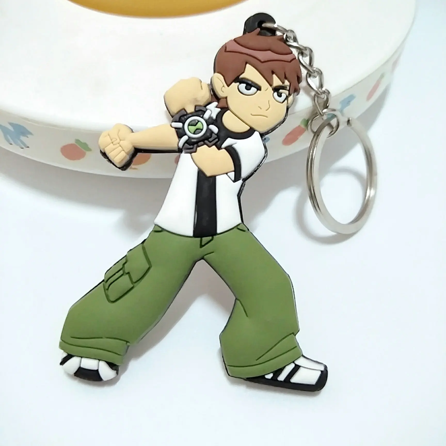 LLavero de PVC cosplay de dibujos animados de Ben 10 cuatro brazos Wildmutt novedad divertida silicona para llaves accesorios de joyería