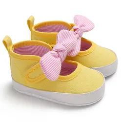 Модная одежда для детей, Детская мода обувь для девочек одежда обувь мягкая подошва Нескользящая Prewalker бантом принцесса обувь