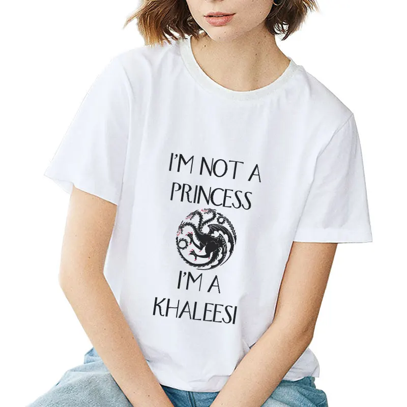 

Dracarys Tshirt Women T-shirt Mother Of Dragons T Shirt Not Today Vintage Harajuku Top Tees Aesthetic Gothic Daenerys Streetwear