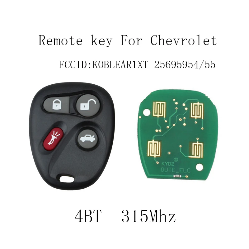 4 кнопки дистанционного управления брелок 25695954 для Chevrolet Express 1500 2500 3500 kobloar1xt