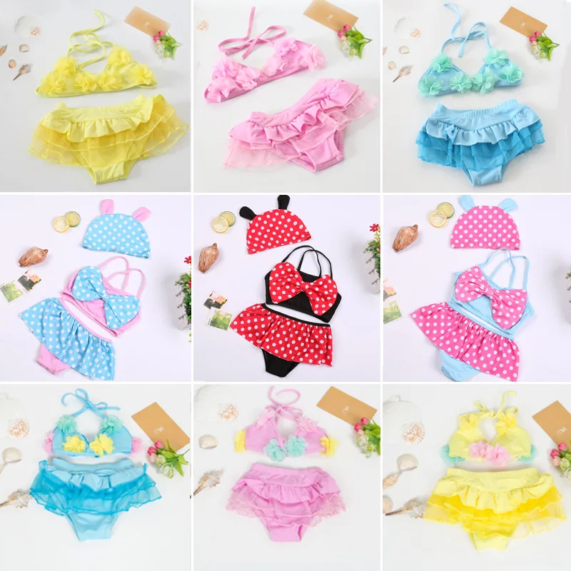 

Children Swimsuit New 2018 Girls Two Piece Swimwear Summer Beach Wear Cartoon Design Swimsuit For Baby&Girls Swimwear CZ876
