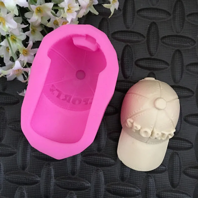 

New Baseball Cap Silicone Mould Fondant cake decorating tools Chocolate Candy Baking Tools Handmade soap scented candle moul