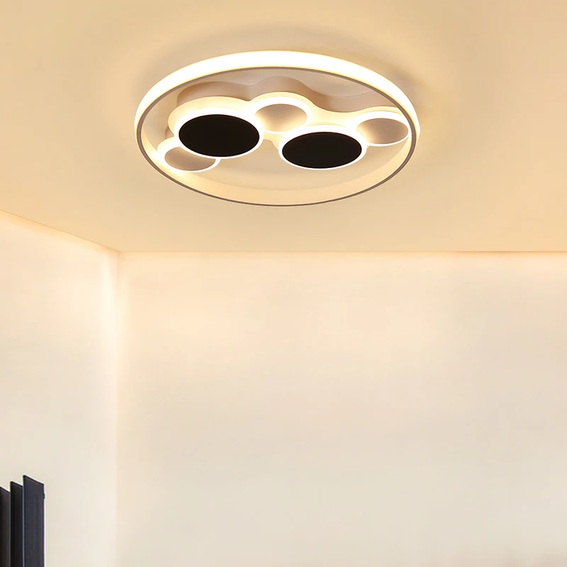 

2019 Modern led Ceiling Lights Whit+Black frame ceiling light Surface mount Ceiling lamp bedroom led plafond lighting ceiling