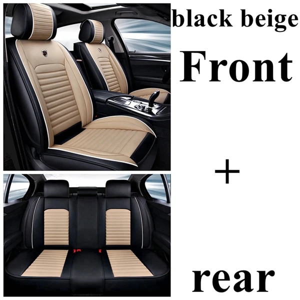 Передний+ Задний Полный комплект автомобильных сидений для Volkswagen Passat b5 b6 b7 b8 golf 4 golf 5 golf 6 golf 7 Tiguan polo tiguan Dacia duster - Название цвета: black beige standard