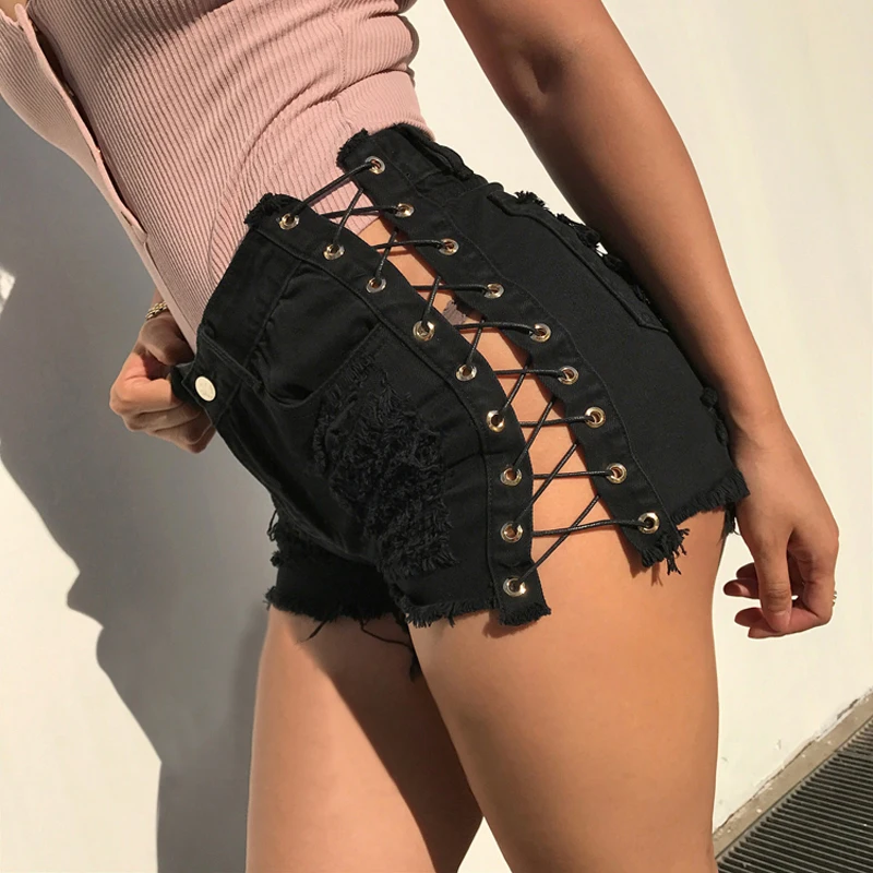 Aliexpress.com : Buy Sexy Summer Women Denim Black Ripped
