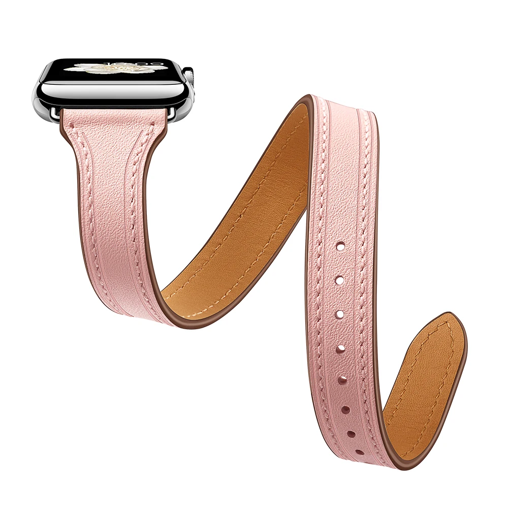 Ремешок из натуральной кожи для часов Apple Watch 38 мм 44 мм, браслет VIOTOO кожаный женский ремешок для часов 38 мм 42 мм