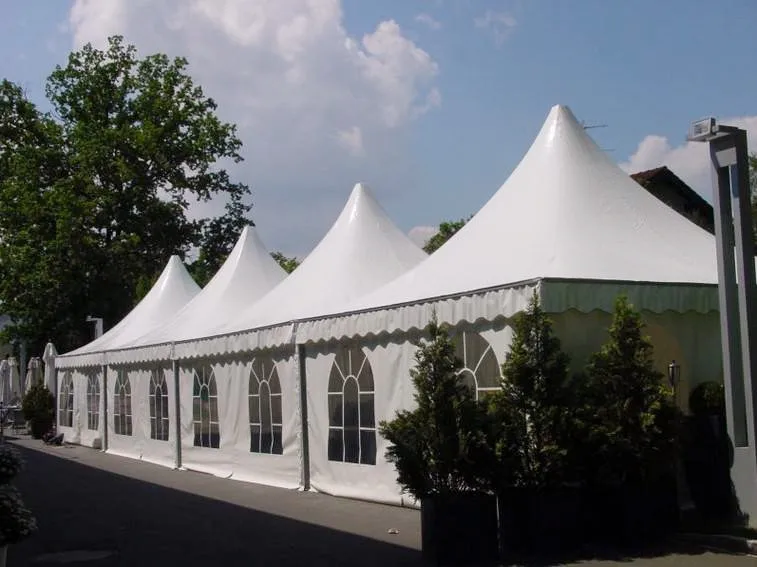 New  5 x 5m Pagoda Tent with Clear Church Windows