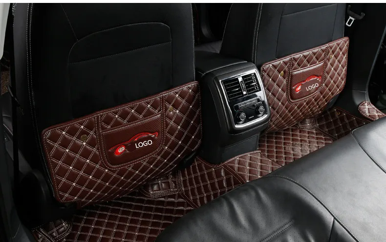 2 шт./компл. сиденье анти-кик коврик для Volkswagen Passat AB297 - Название цвета: Coffee