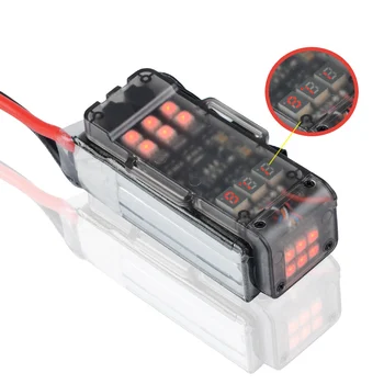 

5 in 1 Battery Protector Protection Cover Case Electric Display Alarm Airplane Finder LED Light for 3S 4S RC FPV