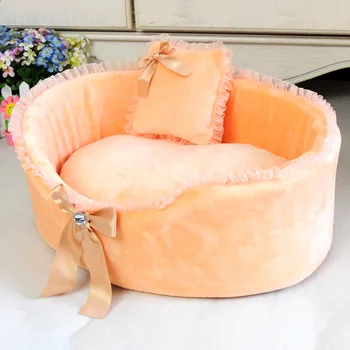 

New Fashionable And Elegant Design Dog Beds For Small Dogs Winter Warm Pet Dog Pad House Mat Hot Sales Lace Send Pillows