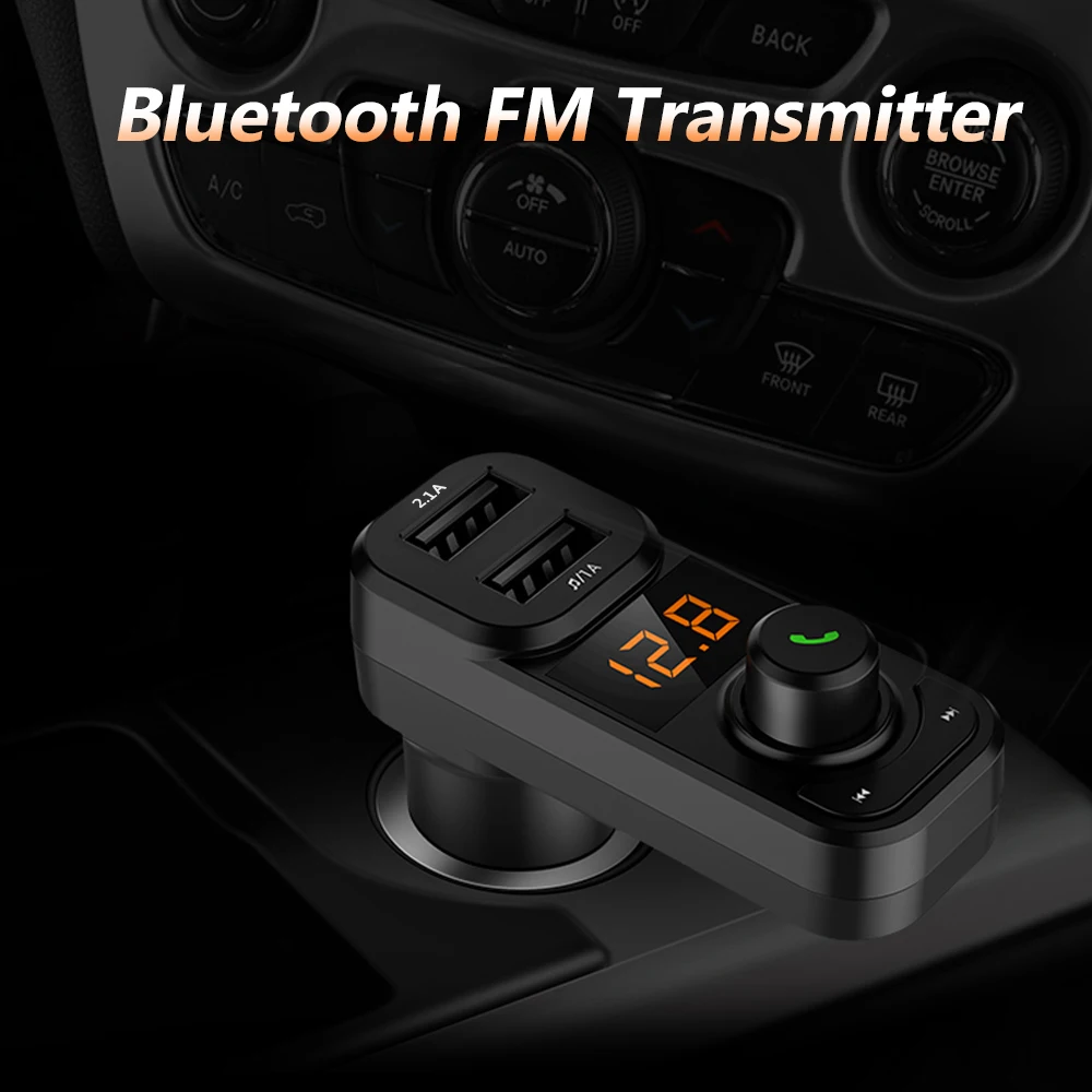 Onever быстрый USB двухпортовое зарядное устройство Bluetooth fm-передатчик автомобильный комплект MP3-плеер громкой связи TF USB музыкальные плееры Bluetooth автомобильный комплект