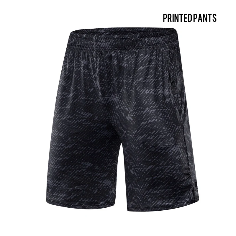 

BINTUOSHI Men's Sports Short Male Printed Breathable Short Fast-drying Fitness Running Training Elastic Flexible Soft Short