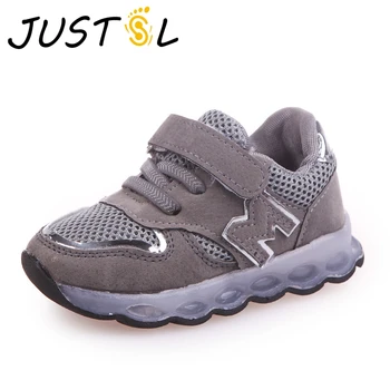 

2018 spring children glowing shoes kids breathable net sport shoes boys LED sport shoes girls fashion sneakers