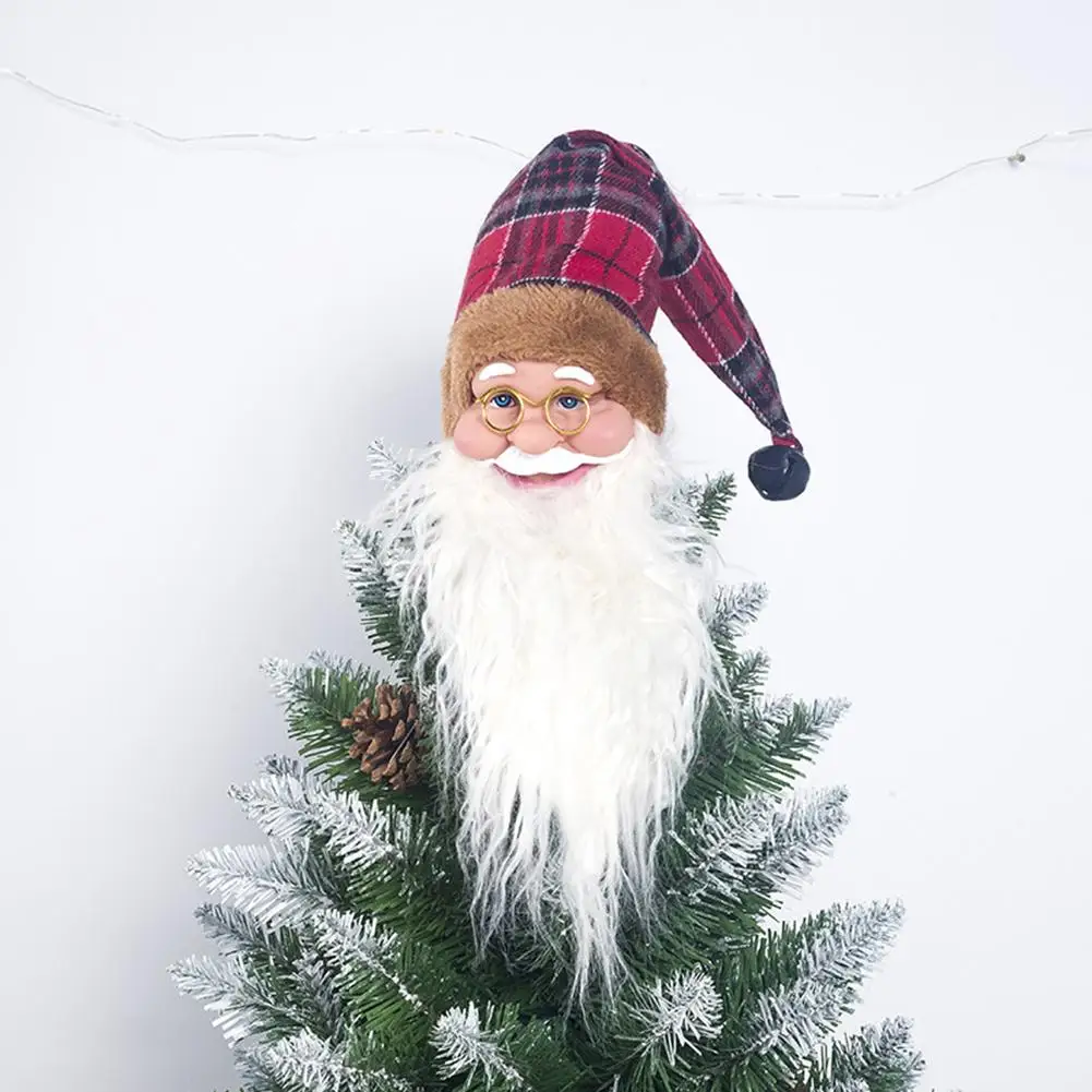 Lovely Santa Claus Doll Pendant Silicone Wine Corks Bottle Christmas Tree Hanging Ornament Fabric Christmas Santa Claus Decor