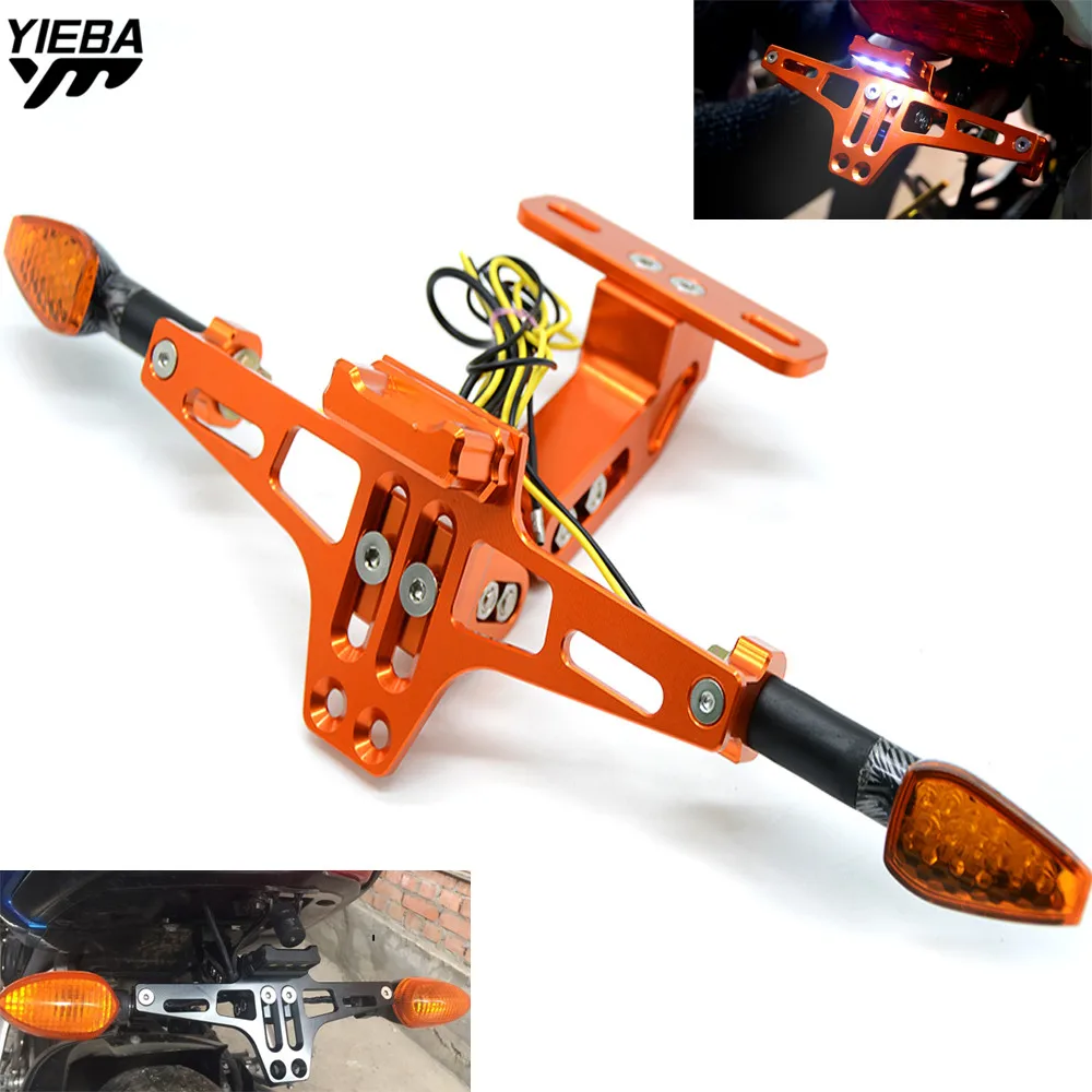 

Motorcycle License Plate Bracket Licence Plate Holder With Light FOR DUCATI MONSTER 696 796 796 848 Monster400/600/900/1100 MT10