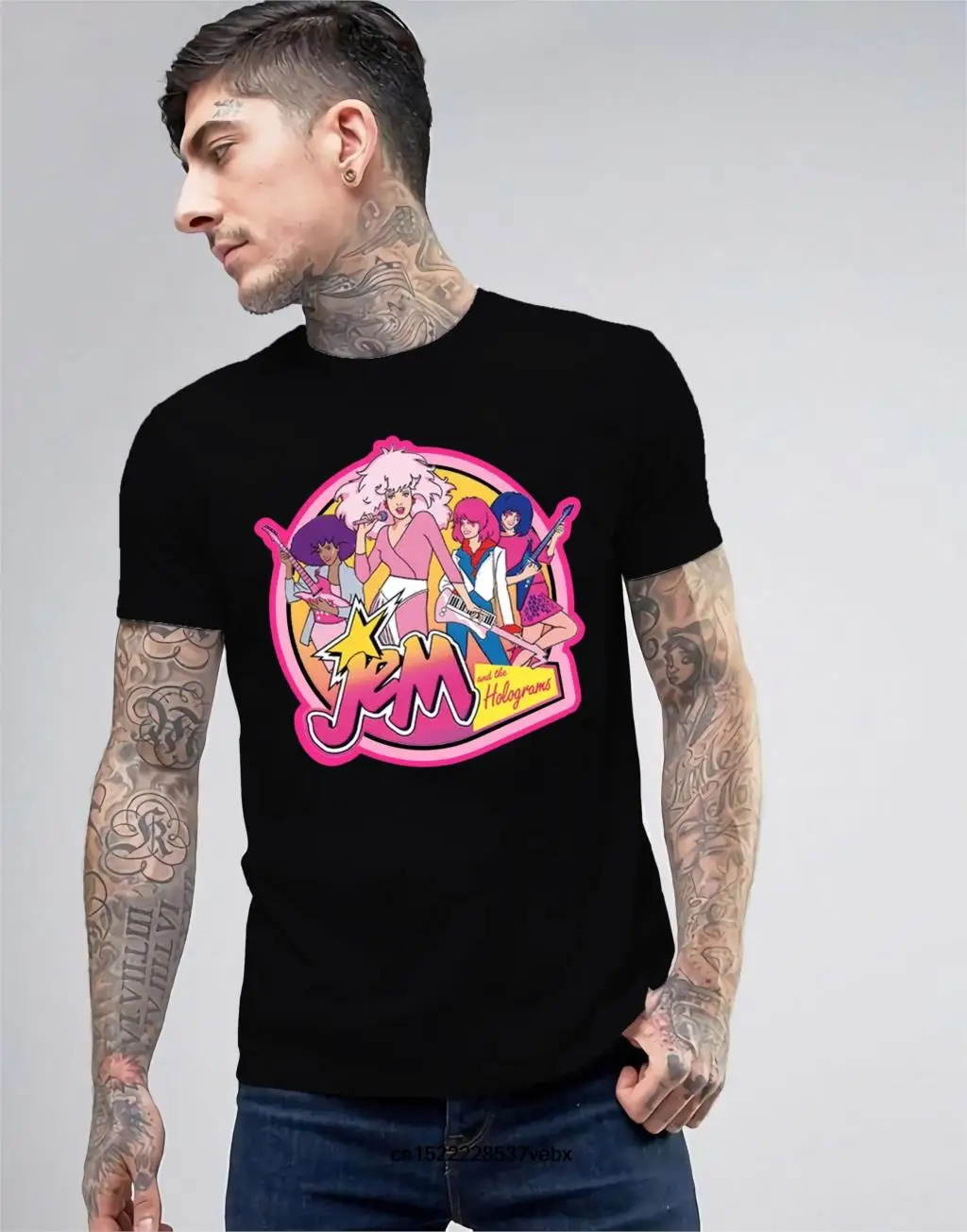 

80s Cartoon Classic Jem the Holograms Group Tee Movie Tshirt Shirt Mens T-shirt Top Apparel Fans Gift