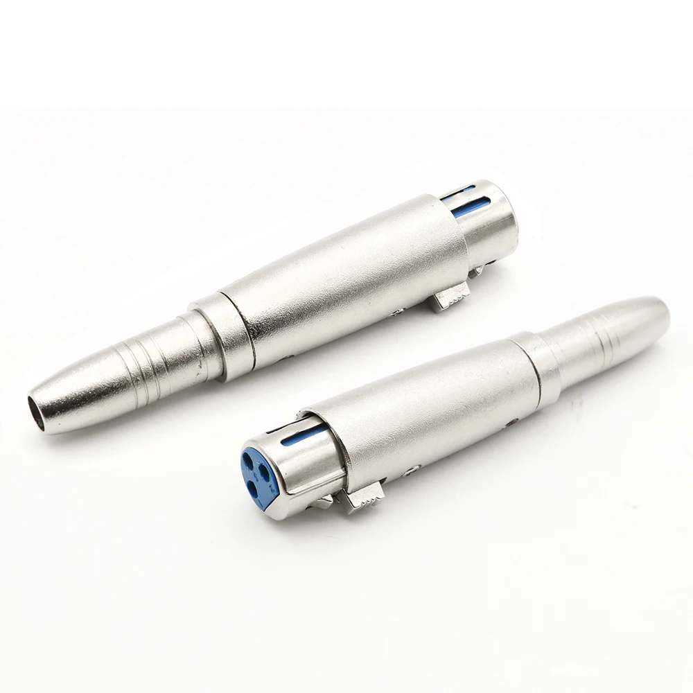 

2PCS 3 Pin Plug Nickel Plated XLR Female to 6.35 mm Female Socket XLR Adapter for Audio Microphone Cable