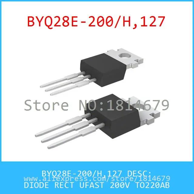 Free Shipping 3PCS/lot BYQ28E 200/H,127 DIODE RECT UFAST 200V TO220AB ...