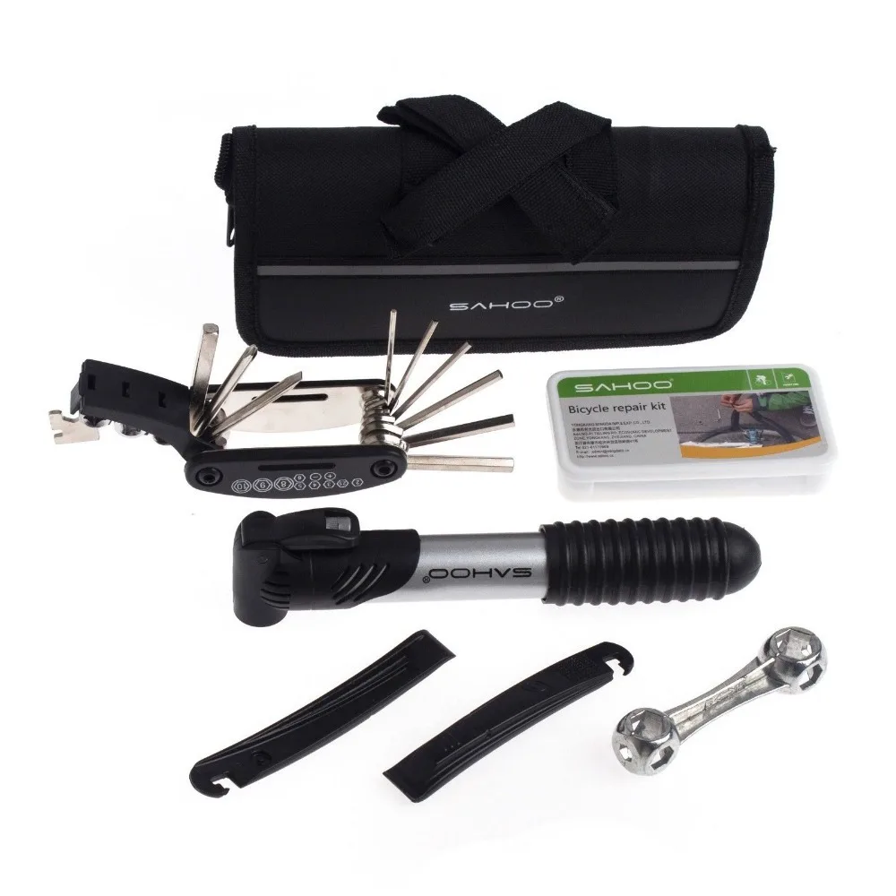 SAHOO Bike Bicycle Maintenance 16 in 1 Multifunction Socket Wrench Tire