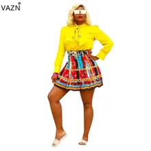 VAZN Весна лидер продаж; новинка дизайн элегантные пикантные Для женщин юбки Ретро уменьшение возраста плиссированные Мини-юбки OD8252