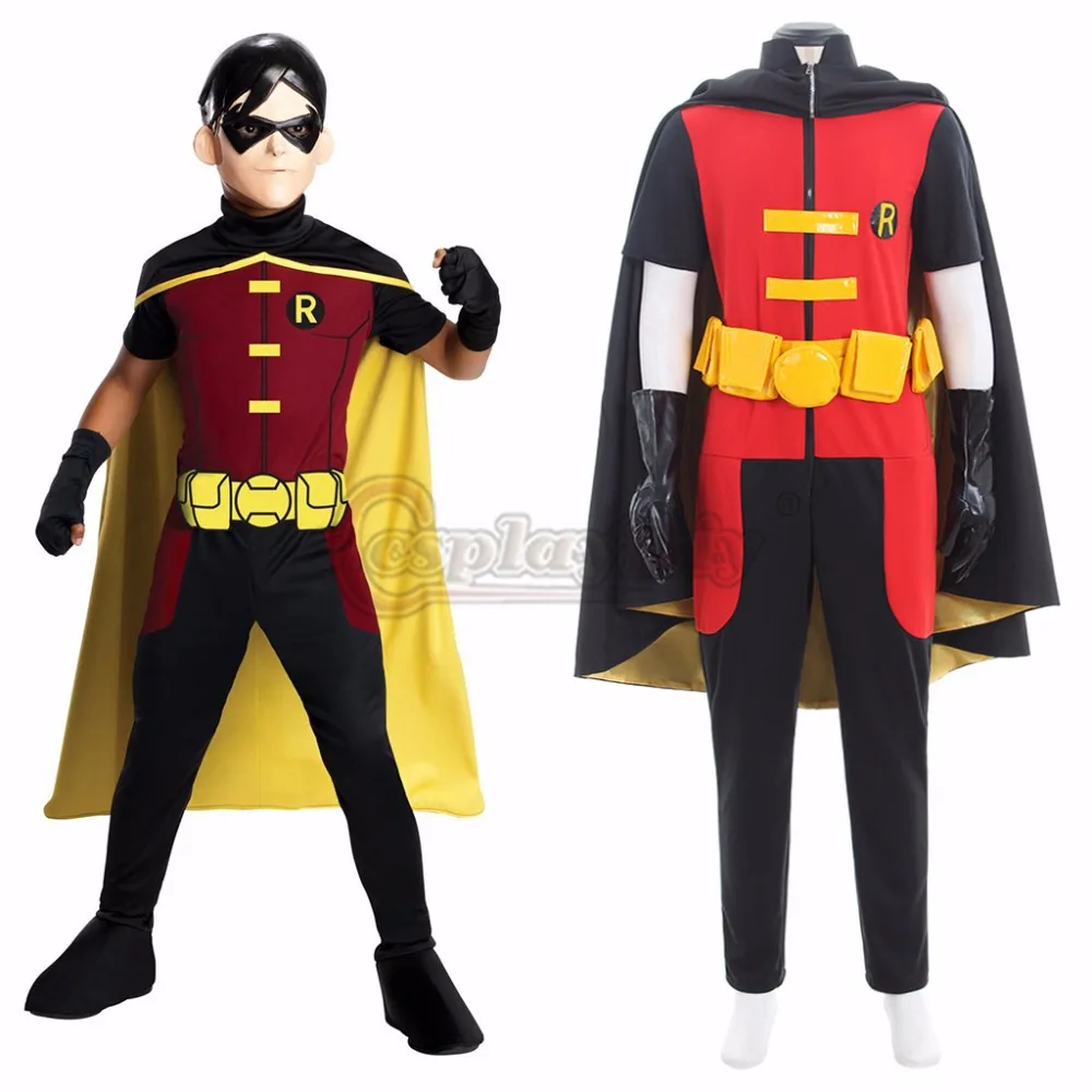 Robin Cosplay Costume Jumpsuit Cape