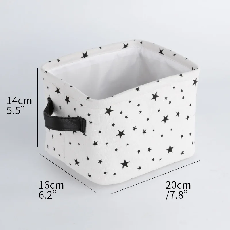 ONEUP Милая льняная складная корзина для хранения одежды органайзер корзина для хранения игрушек коробка для хранения мелочей держатель корзина для белья - Цвет: Star