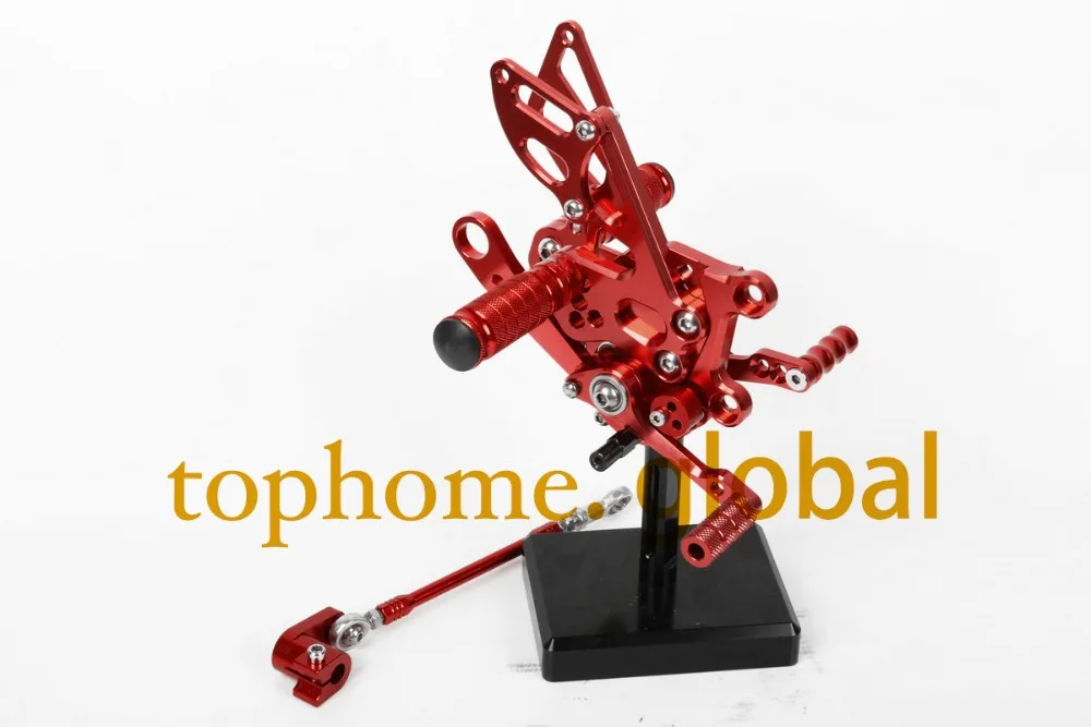 Красный мотоцикл частей ЧПУ Rearsets подножки задний Комплект для мотоциклов Априлия RSV4 2009-2012 2010 2011 подножки Новый Красный мотоцикл частей ЧПУ Rearsets подножки задний Комплект для мотоциклов Априлия RSV4 2009-2012 2010 2011 подножки Новый