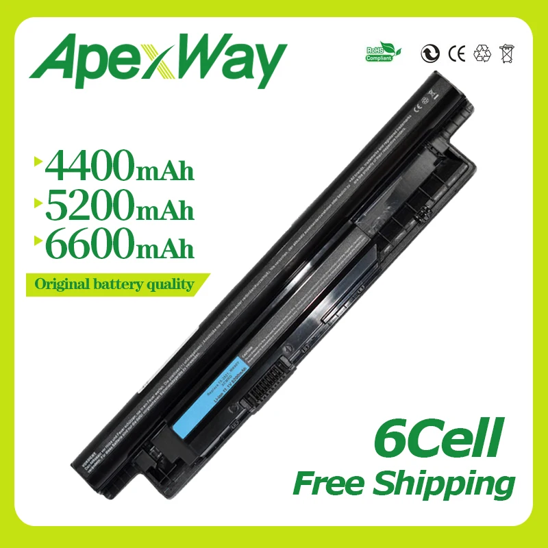 Apexway ноутбука Батарея для Dell Inspiron 15 3521 3421 FW1MN MR90Y 6HY59 6K73M 6KP1N 4DMNGPVJ7J G019Y G35K4 6XH00 8RT13 8TT5W